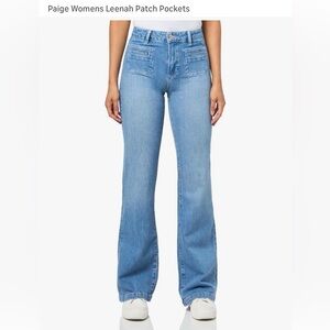 PAIGE Leenah Alivia Wash Denim Jeans Light Blue 26